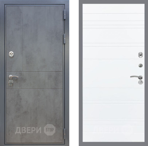 Входная металлическая Дверь Рекс (REX) ФЛ-290 Line Силк Сноу в Апрелевке