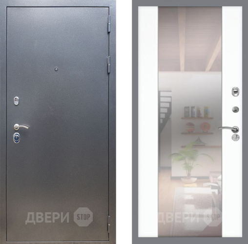 Входная металлическая Дверь Рекс (REX) 11 СБ-16 Зеркало Силк Сноу в Апрелевке