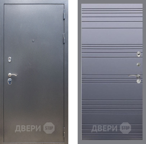 Входная металлическая Дверь Рекс (REX) 11 Line Силк титан в Апрелевке