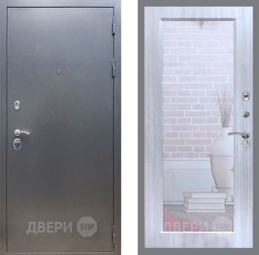 Входная металлическая Дверь Рекс (REX) 11 Зеркало Пастораль Сандал белый в Апрелевке