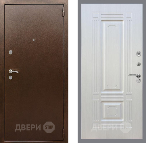 Входная металлическая Дверь Рекс (REX) 1А Медный Антик FL-2 Лиственница беж в Апрелевке