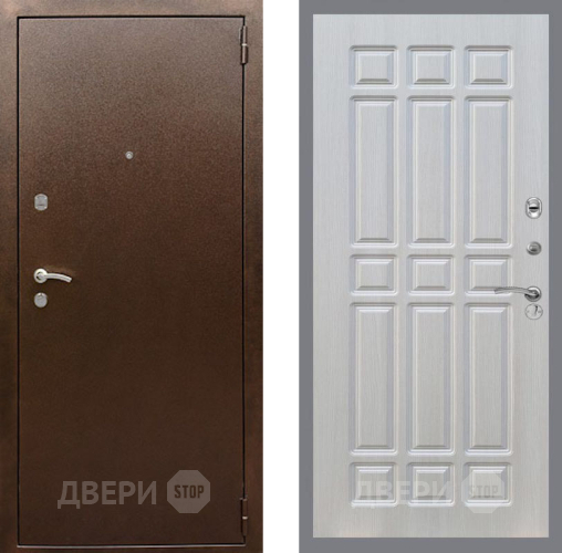 Входная металлическая Дверь Рекс (REX) 1А Медный Антик FL-33 Лиственница беж в Апрелевке