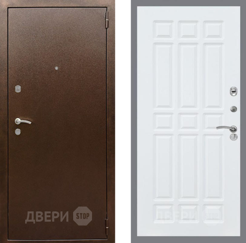Входная металлическая Дверь Рекс (REX) 1А Медный Антик FL-33 Силк Сноу в Апрелевке