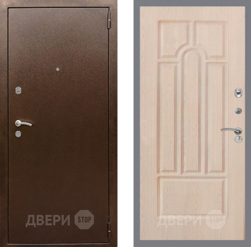 Входная металлическая Дверь Рекс (REX) 1А Медный Антик FL-58 Беленый дуб в Апрелевке