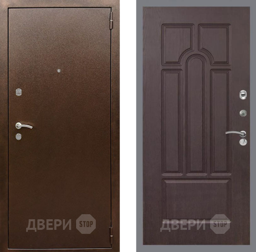 Входная металлическая Дверь Рекс (REX) 1А Медный Антик FL-58 Венге в Апрелевке