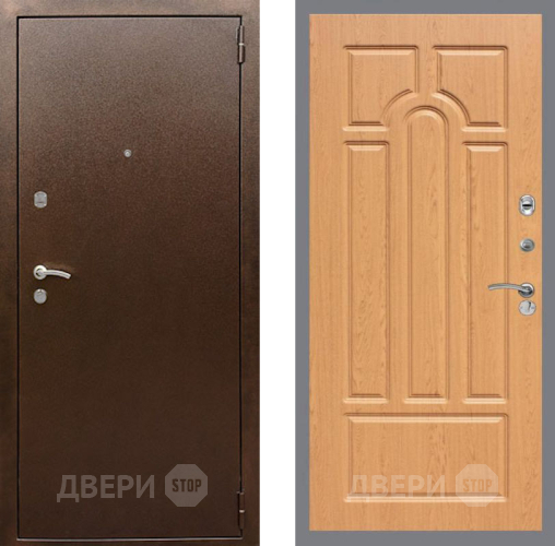 Входная металлическая Дверь Рекс (REX) 1А Медный Антик FL-58 Дуб в Апрелевке