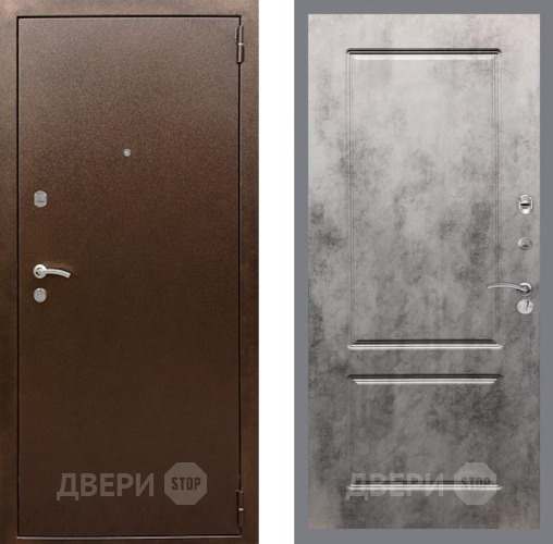 Входная металлическая Дверь Рекс (REX) 1А Медный Антик FL-117 Бетон темный в Апрелевке