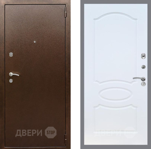 Дверь Рекс (REX) 1А Медный Антик FL-128 Белый ясень в Апрелевке