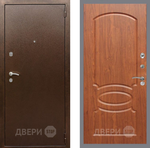 Входная металлическая Дверь Рекс (REX) 1А Медный Антик FL-128 Морёная берёза в Апрелевке