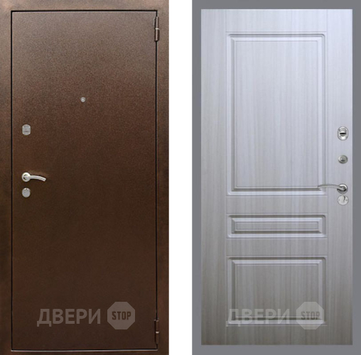Входная металлическая Дверь Рекс (REX) 1А Медный Антик FL-243 Сандал белый в Апрелевке