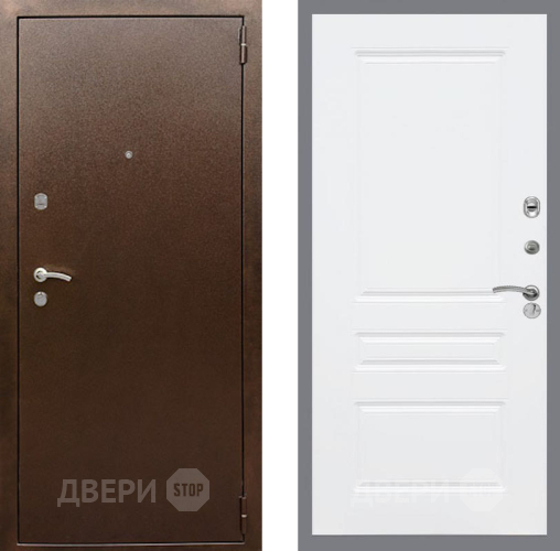 Входная металлическая Дверь Рекс (REX) 1А Медный Антик FL-243 Силк Сноу в Апрелевке