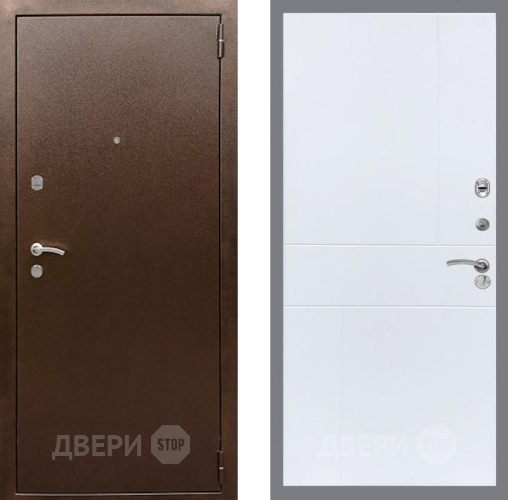 Входная металлическая Дверь Рекс (REX) 1А Медный Антик FL-290 Силк Сноу в Апрелевке