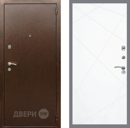 Входная металлическая Дверь Рекс (REX) 1А Медный Антик FL-291 Силк Сноу в Апрелевке