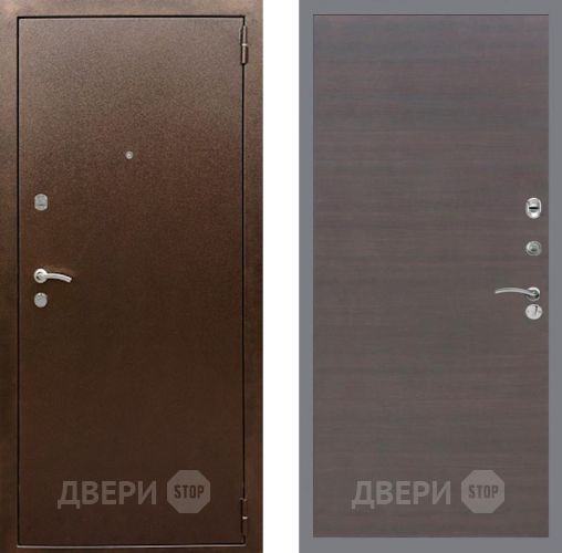 Входная металлическая Дверь Рекс (REX) 1А Медный Антик GL венге поперечный в Апрелевке