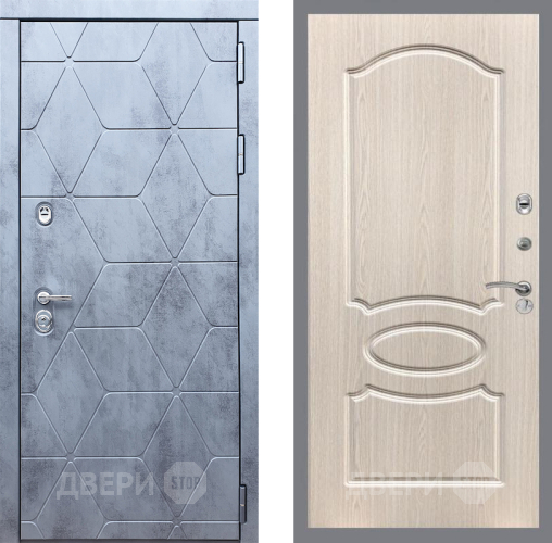 Входная металлическая Дверь Рекс (REX) 28 FL-128 Беленый дуб в Апрелевке
