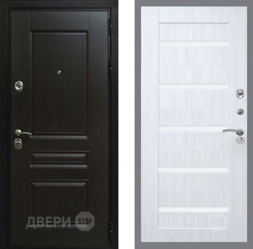 Входная металлическая Дверь Рекс (REX) Премиум-Н СБ-14 стекло белое Сандал белый в Апрелевке