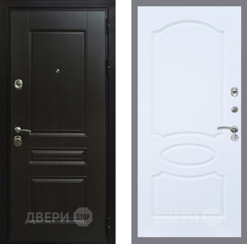 Входная металлическая Дверь Рекс (REX) Премиум-Н FL-128 Силк Сноу в Апрелевке