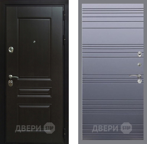 Входная металлическая Дверь Рекс (REX) Премиум-Н Line Силк титан в Апрелевке