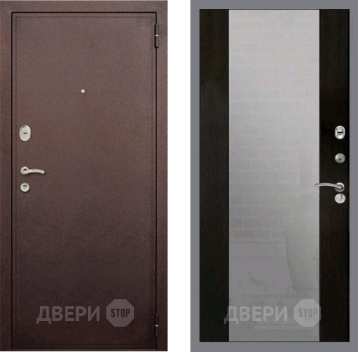 Входная металлическая Дверь Рекс (REX) 2 Медный Антик СБ-16 Зеркало Венге в Апрелевке