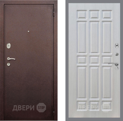 Входная металлическая Дверь Рекс (REX) 2 Медный Антик FL-33 Лиственница беж в Апрелевке