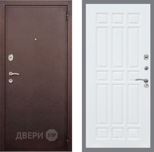 Входная металлическая Дверь Рекс (REX) 2 Медный Антик FL-33 Силк Сноу в Апрелевке