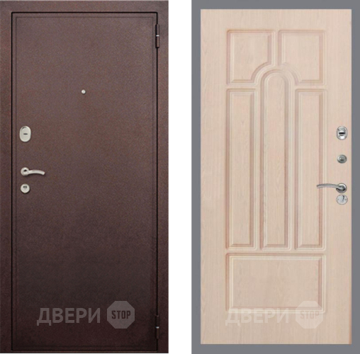 Входная металлическая Дверь Рекс (REX) 2 Медный Антик FL-58 Беленый дуб в Апрелевке