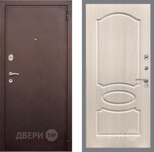 Входная металлическая Дверь Рекс (REX) 2 Медный Антик FL-128 Беленый дуб в Апрелевке