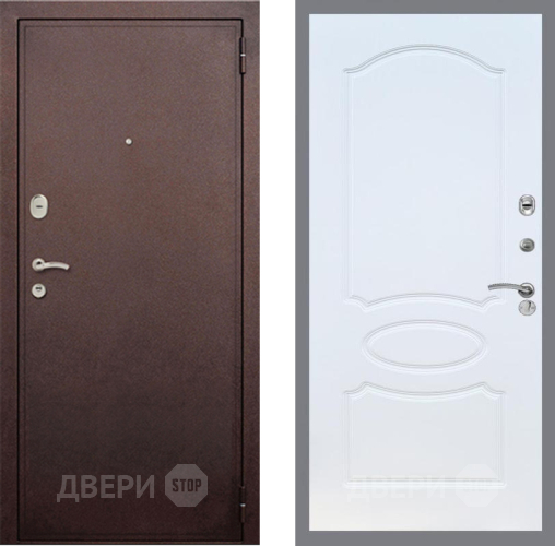 Дверь Рекс (REX) 2 Медный Антик FL-128 Белый ясень в Апрелевке