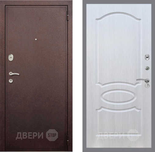 Входная металлическая Дверь Рекс (REX) 2 Медный Антик FL-128 Лиственница беж в Апрелевке
