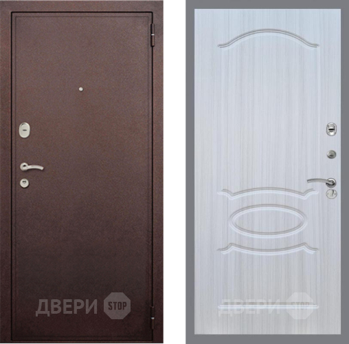 Входная металлическая Дверь Рекс (REX) 2 Медный Антик FL-128 Сандал белый в Апрелевке