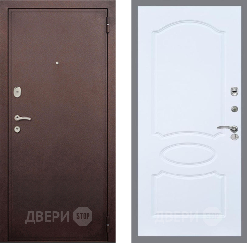Входная металлическая Дверь Рекс (REX) 2 Медный Антик FL-128 Силк Сноу в Апрелевке