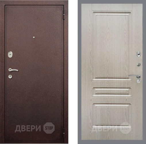 Входная металлическая Дверь Рекс (REX) 2 Медный Антик FL-243 Беленый дуб в Апрелевке