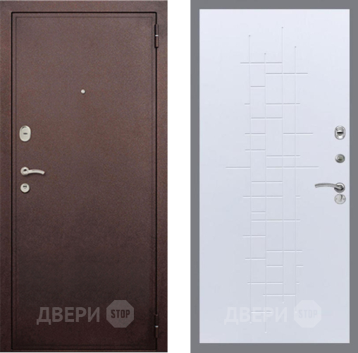Входная металлическая Дверь Рекс (REX) 2 Медный Антик FL-289 Белый ясень в Апрелевке