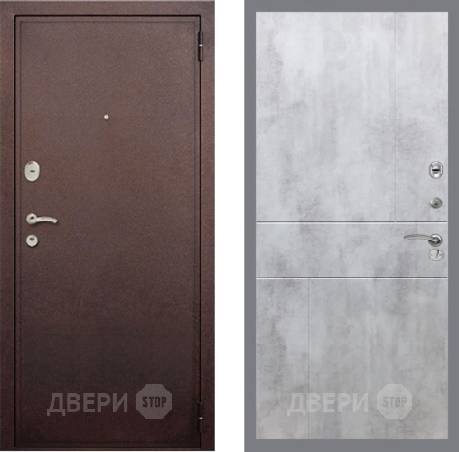Входная металлическая Дверь Рекс (REX) 2 Медный Антик FL-290 Бетон светлый в Апрелевке