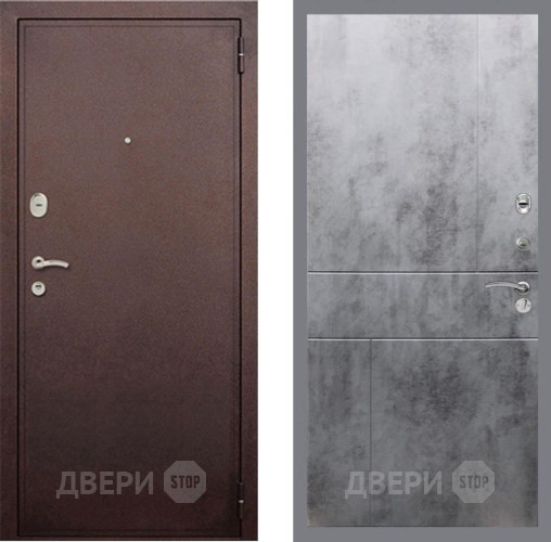 Входная металлическая Дверь Рекс (REX) 2 Медный Антик FL-290 Бетон темный в Апрелевке