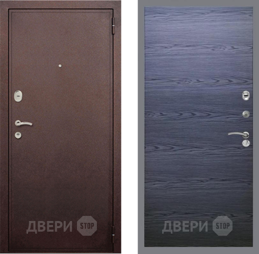 Входная металлическая Дверь Рекс (REX) 2 Медный Антик GL Дуб тангенальный черный в Апрелевке