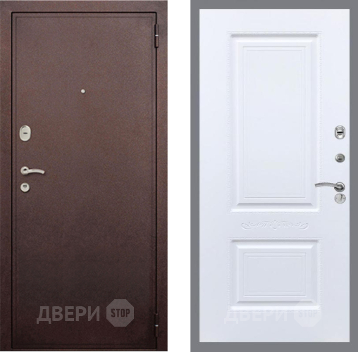 Входная металлическая Дверь Рекс (REX) 2 Медный Антик Смальта Силк Сноу в Апрелевке