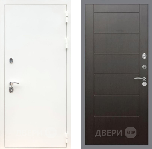Входная металлическая Дверь Рекс (REX) 5 Белая Шагрень Сити Венге в Апрелевке
