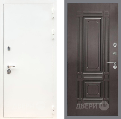 Входная металлическая Дверь Рекс (REX) 5 Белая Шагрень FL-2 Венге в Апрелевке