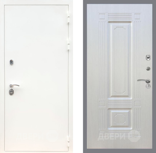 Входная металлическая Дверь Рекс (REX) 5 Белая Шагрень FL-2 Лиственница беж в Апрелевке
