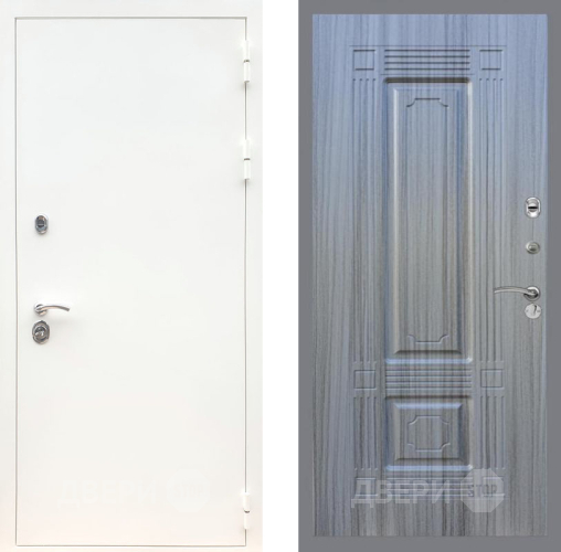 Входная металлическая Дверь Рекс (REX) 5 Белая Шагрень FL-2 Сандал грей в Апрелевке