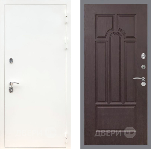 Входная металлическая Дверь Рекс (REX) 5 Белая Шагрень FL-58 Венге в Апрелевке