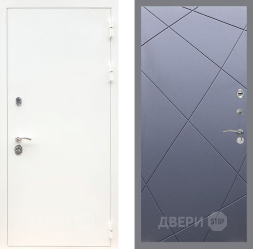 Входная металлическая Дверь Рекс (REX) 5 Белая Шагрень FL-291 Силк титан в Апрелевке