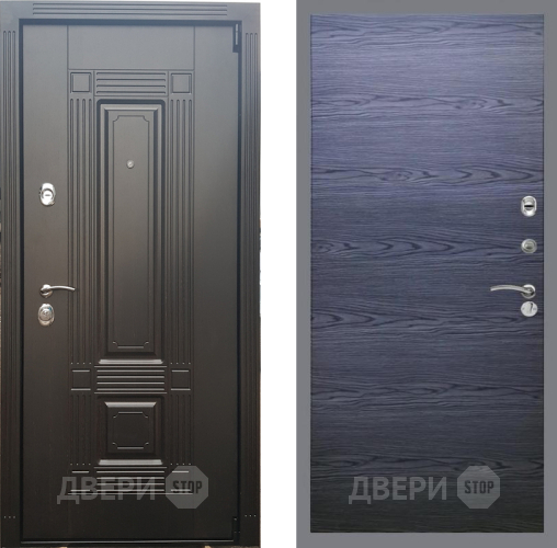 Входная металлическая Дверь Рекс (REX) 9 GL Дуб тангенальный черный в Апрелевке
