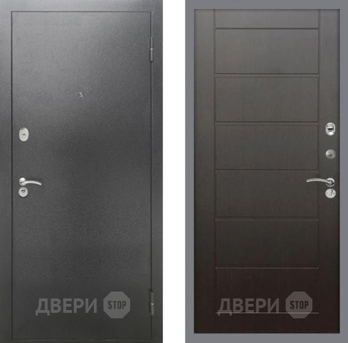 Входная металлическая Дверь Рекс (REX) 2А Серебро Антик Сити Венге в Апрелевке