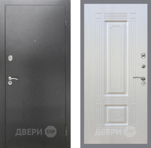 Входная металлическая Дверь Рекс (REX) 2А Серебро Антик FL-2 Лиственница беж в Апрелевке