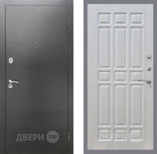 Входная металлическая Дверь Рекс (REX) 2А Серебро Антик FL-33 Лиственница беж в Апрелевке