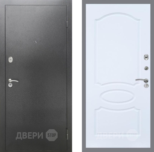 Входная металлическая Дверь Рекс (REX) 2А Серебро Антик FL-128 Силк Сноу в Апрелевке