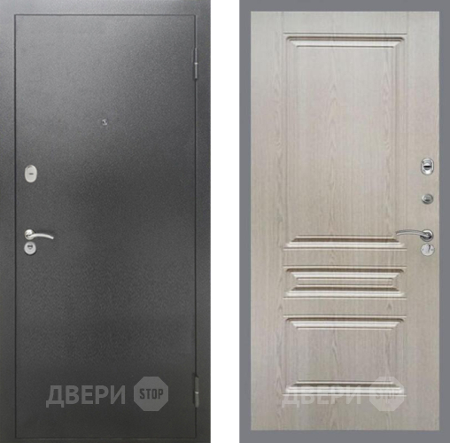 Входная металлическая Дверь Рекс (REX) 2А Серебро Антик FL-243 Беленый дуб в Апрелевке