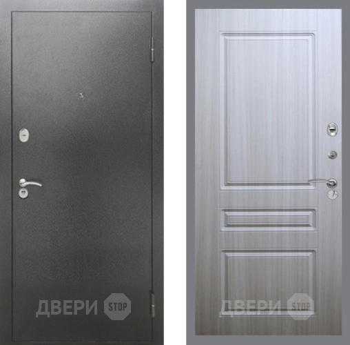 Входная металлическая Дверь Рекс (REX) 2А Серебро Антик FL-243 Сандал белый в Апрелевке